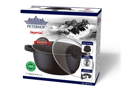 GARNEK GRANITOWY 2L 20CM PETERHOF IMPERIAL PH-15810-20 GARNEK GRANITOWY 2L 20CM PETERHOF IMPERIAL PH-15810-20