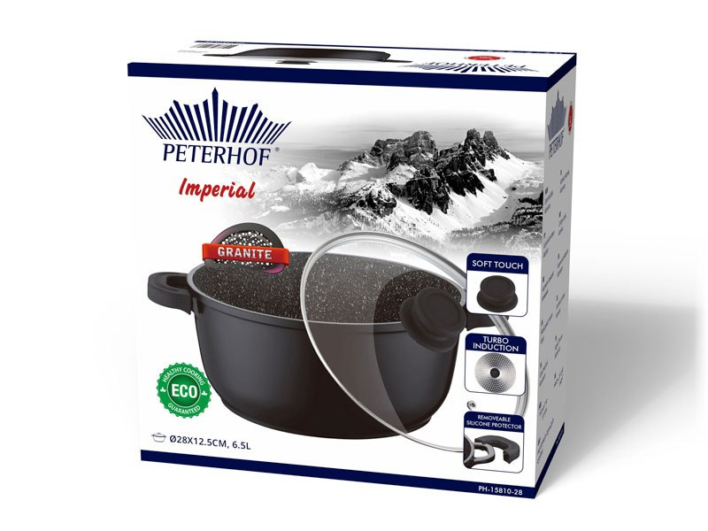 GARNEK GRANITOWY 6.5L 28CM PETERHOF IMPERIAL PH-15810-28 GARNEK GRANITOWY 6.5L 28CM PETERHOF IMPERIAL PH-15810-28