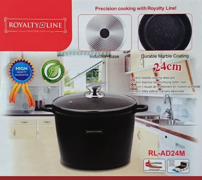 GARNEK GRANITOWY 7.0L 24CM ROYALTY LINE RL-AD24M GARNEK GRANITOWY 7.0L 24CM ROYALTY LINE RL-AD24M