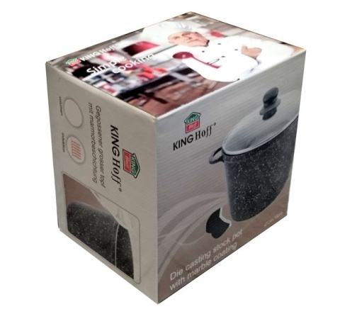 GARNEK GRANITOWY 9.4L / 28CM KiNGHOFF MARMO KH-3768 GARNEK GRANITOWY 9.4L / 28CM KiNGHOFF MARMO KH-3768