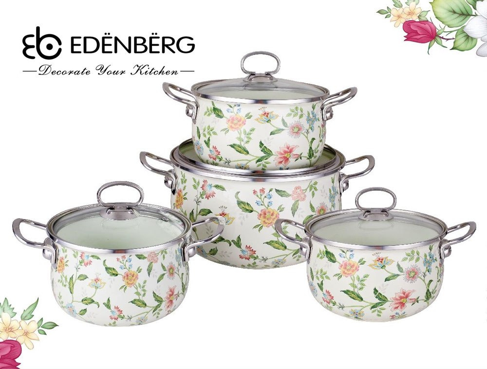 GARNKI EMALIOWANE EDENBERG 8 ELE EB-1826 GARNKI EMALIOWANE EDENBERG 8 ELE EB-1826
