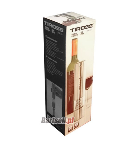 KORKOCIĄG ELEKTRYCZNY AKUMULATOR / LED TIROSS TS-1391 KORKOCIĄG ELEKTRYCZNY AKUMULATOR / LED TIROSS TS-1391