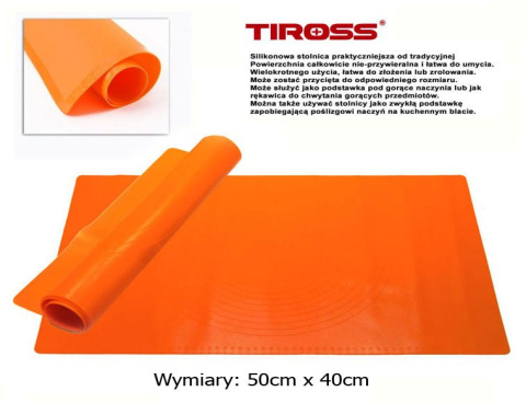 SILIKONOWA STOLNICA MATA 50 x 40cm TIROSS TS-396-2 SILIKONOWA STOLNICA MATA 50 x 40cm TIROSS TS-396-2