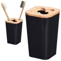 Kubek na szczoteczki do zębów na pastę łazienkowy czarny BATHROOM SOLUTIONS 531311