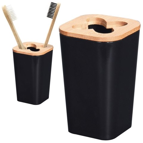 Kubek na szczoteczki do zębów na pastę łazienkowy czarny BATHROOM SOLUTIONS 531311