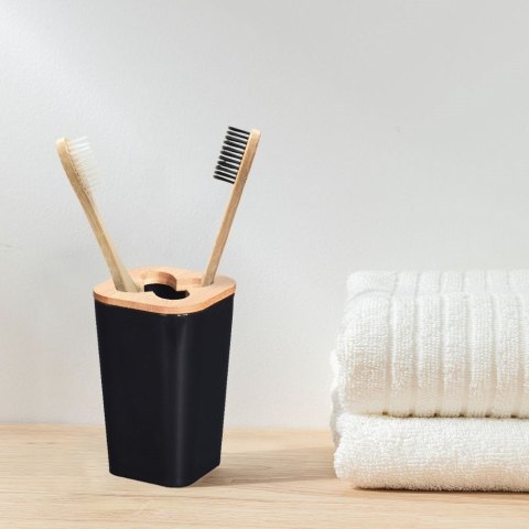 Kubek na szczoteczki do zębów na pastę łazienkowy czarny BATHROOM SOLUTIONS 531311