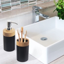 Kubek na szczoteczki pastę do zębów do łazienki czarny BLACK 7.5x11.5cm ORION 531339