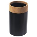 Kubek na szczoteczki pastę do zębów do łazienki czarny BLACK 7.5x11.5cm ORION 531339