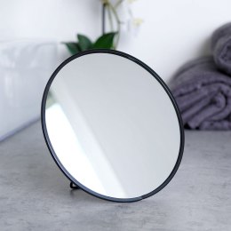 Lusterko kosmetyczne do makijażu do łazienki na stojaku czarne 15 cm VILDE 569557