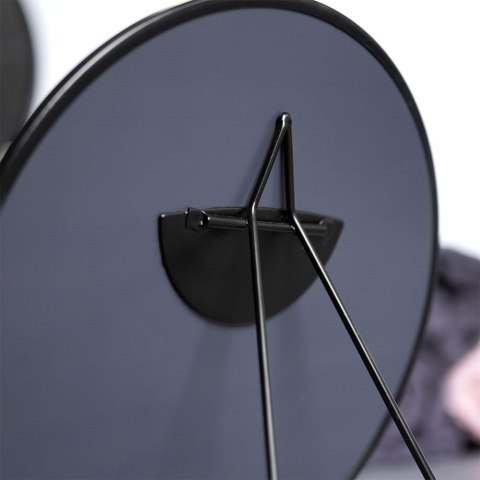Lusterko kosmetyczne do makijażu do łazienki na stojaku czarne 15 cm VILDE 569557