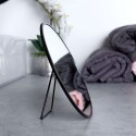 Lusterko kosmetyczne do makijażu do łazienki na stojaku czarne 15 cm VILDE 569557