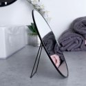 Lusterko kosmetyczne do makijażu do łazienki na stojaku czarne 20 cm VILDE 569559