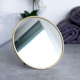 Lusterko kosmetyczne do makijażu do łazienki na stojaku złote 15 cm VILDE 569558