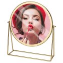 Lusterko kosmetyczne do makijażu do łazienki złote 30x38 cm HOME STYLING COLLECTION 569240
