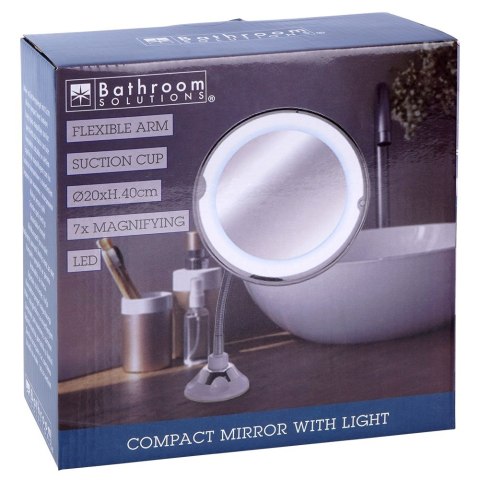Lusterko kosmetyczne do makijażu z podświetleniem LED z przyssawką BATHROOM SOLUTIONS 569925