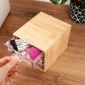 Organizer kuferek na kosmetyki do makijażu pojemnik bambusowy 15x12x11cm ELEGANZA 569399