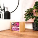 Organizer kuferek na kosmetyki do makijażu pojemnik bambusowy 15x12x11cm ELEGANZA 569399