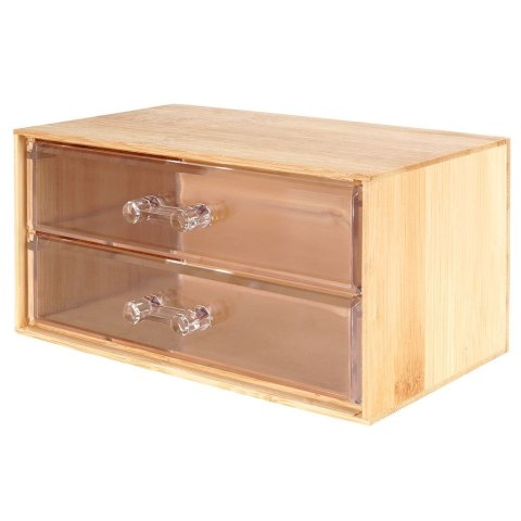 Organizer kuferek na kosmetyki do makijażu pojemnik bambusowy 18.5x12x9.5cm ELEGANZA 569400