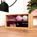 Organizer kuferek na kosmetyki do makijażu pojemnik bambusowy 18.5x12x9.5cm ELEGANZA 569400