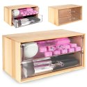 Organizer kuferek na kosmetyki do makijażu pojemnik bambusowy 18.5x12x9.5cm ELEGANZA 569400