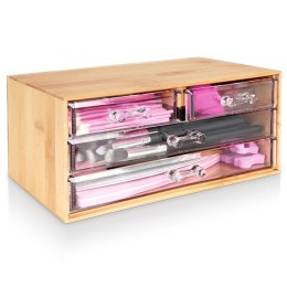 Organizer kuferek na kosmetyki do makijażu pojemnik bambusowy 23.5x15.5x11cm ELEGANZA 569401