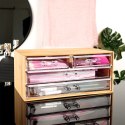 Organizer kuferek na kosmetyki do makijażu pojemnik bambusowy 23.5x15.5x11cm ELEGANZA 569401