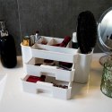 Organizer kuferek na kosmetyki do makijażu pojemnik biały 24.5x12x11cm ELEGANZA 569369-B