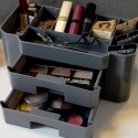 Organizer kuferek na kosmetyki do makijażu pojemnik szary 24.5x12x11cm ELEGANZA 569369-S