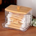 Pojemnik na patyczki kosmetyczne do uszu z podajnikiem pudełko organizer 9x7.3x9cm VILDE 568042