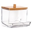 Pojemnik na patyczki kosmetyczne do uszu z podajnikiem pudełko organizer 9x7.3x9cm VILDE 568042