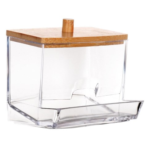 Pojemnik na patyczki kosmetyczne do uszu z podajnikiem pudełko organizer 9x7.3x9cm VILDE 568042