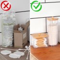 Pojemnik na patyczki kosmetyczne do uszu z podajnikiem pudełko organizer 9x7.3x9cm VILDE 568042