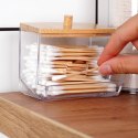 Pojemnik na patyczki kosmetyczne do uszu z podajnikiem pudełko organizer 9x7.3x9cm VILDE 568042