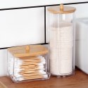 Pojemnik na patyczki kosmetyczne do uszu z podajnikiem pudełko organizer 9x7.3x9cm VILDE 568042