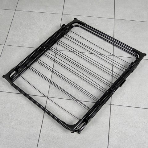 Suszarka na pranie metalowa czarna pionowa 61x58x136cm VILDE 568003