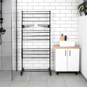 Suszarka na pranie metalowa czarna pionowa na kółkach 74x85x165cm VILDE 779104