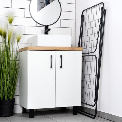 Suszarka na pranie metalowa czarna rozkładana 181cm VILDE 779071