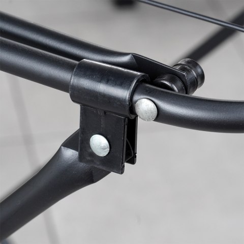 Suszarka na pranie metalowa czarna rozkładana 181cm VILDE 779071