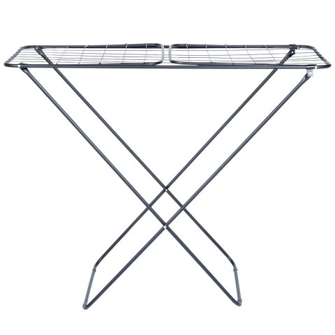 Suszarka na pranie metalowa czarna rozkładana 181cm VILDE 779071