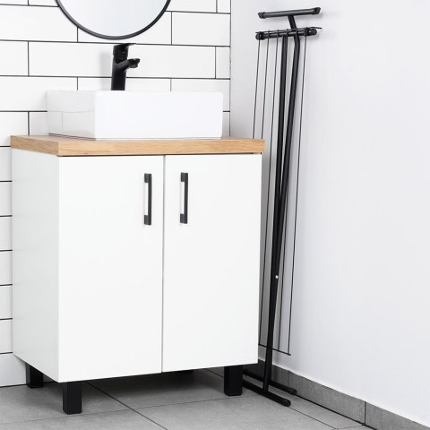 Suszarka na pranie metalowa czarna składana 91x84cm VILDE 779069