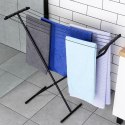 Suszarka na pranie metalowa czarna składana 91x84cm VILDE 779069