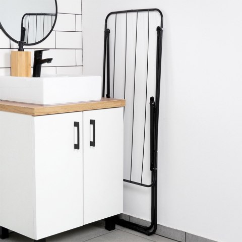 Suszarka na pranie metalowa czarna składana 93x43x88cm VILDE 779087