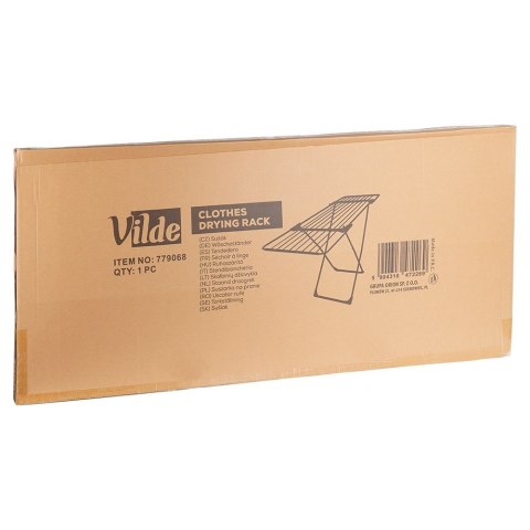 Suszarka na pranie metalowa czarna teleskopowa rozsuwana duża XXL 108-182cm VILDE 779068