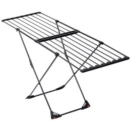 Suszarka na pranie metalowa stojąca czarna rozsuwana teleskopowa duża XXL 110-189cm VILDE 779050