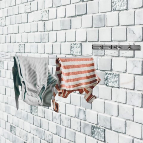 Suszarka na pranie ścienna automatyczna 14m VILDE 569105