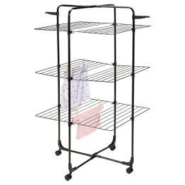 Suszarka na pranie stojąca pionowa na kółkach 134x70cm czarna BATHROOM SOLUTIONS 779025