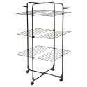 Suszarka na pranie stojąca pionowa na kółkach 134x70cm czarna BATHROOM SOLUTIONS 779025