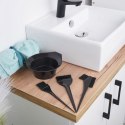 Zestaw akcesoriów do farbowania włosów 4-ele miseczka pędzle do farby ELEGANZA 890311