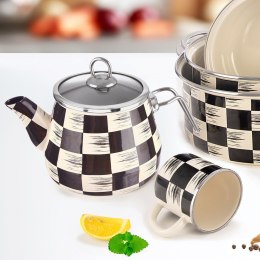 Czajnik emaliowany na gaz SZACHOWNICA 2L ORION 113523