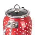 Czajnik emaliowany na gaz czerwony w kropki TECKA 1.1L ORION 113512
